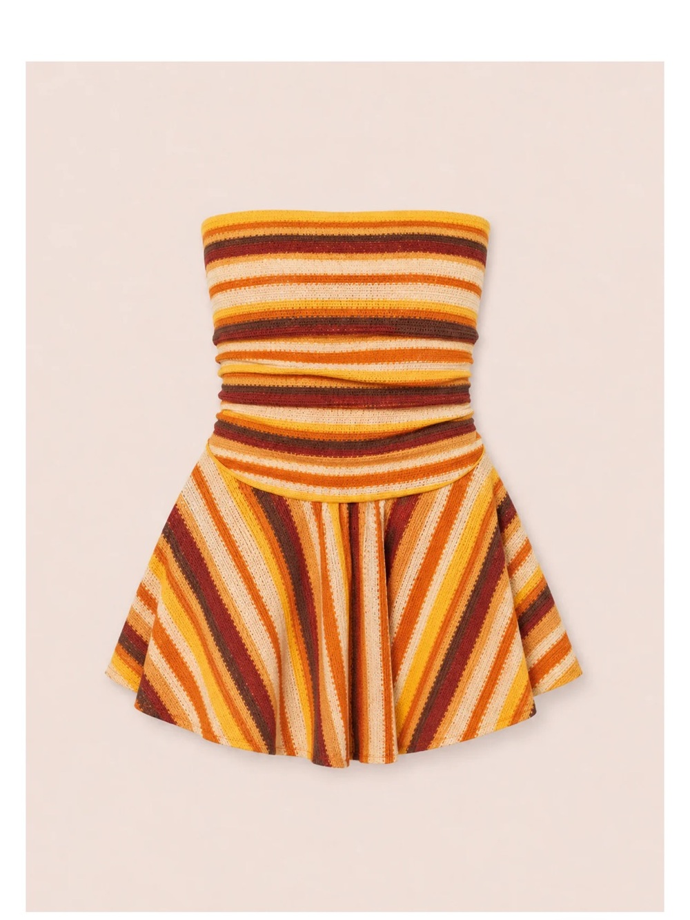 Sunlight Striped Knit Mini Dress